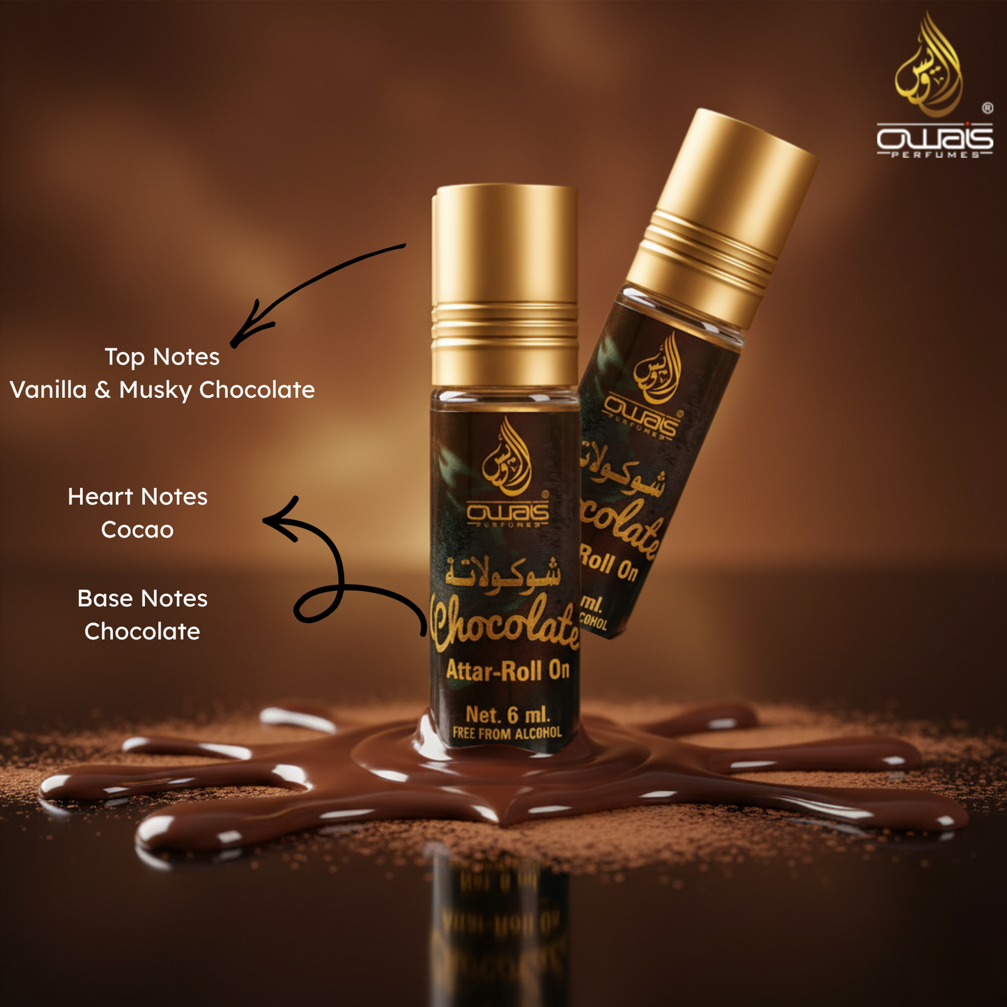 Chocolate Attar 6ml-Long Lasting Fragrance